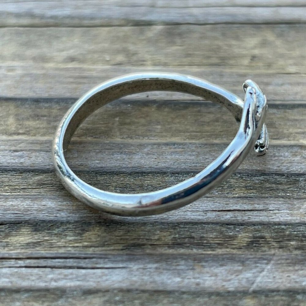 Hug Ring Silver Tone Fashion Unisex Ring Jewelry Friendship Ring Size Adjustable - Picture 5 of 11